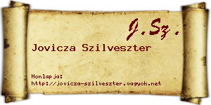 Jovicza Szilveszter névjegykártya